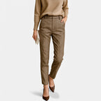 Damen Stoffhose mit Fischgrätenmuster