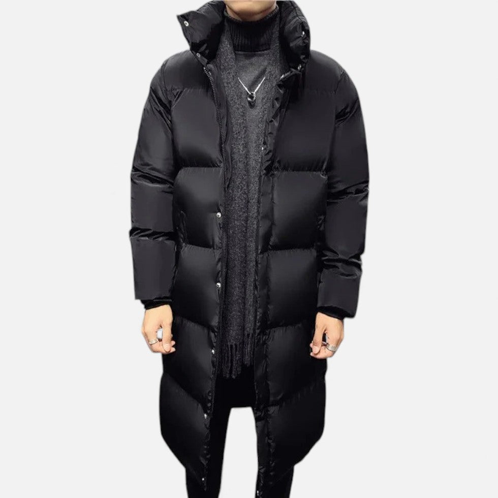 Herren Steppmantel mit Kapuze