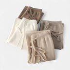 Damen Kaschmir Strickhose mit weitem Bein