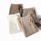 Damen Kaschmir Strickhose mit weitem Bein