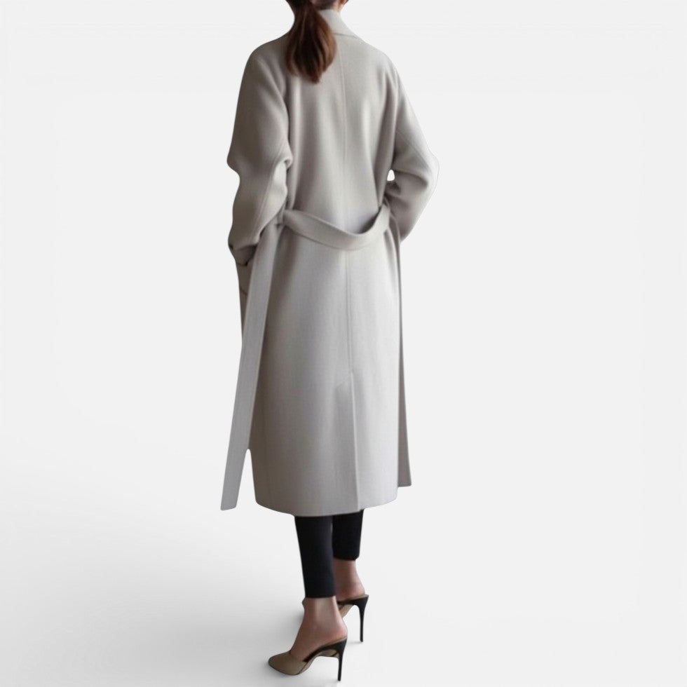 Damen Mantel mit Reverskragen und Knopfleiste