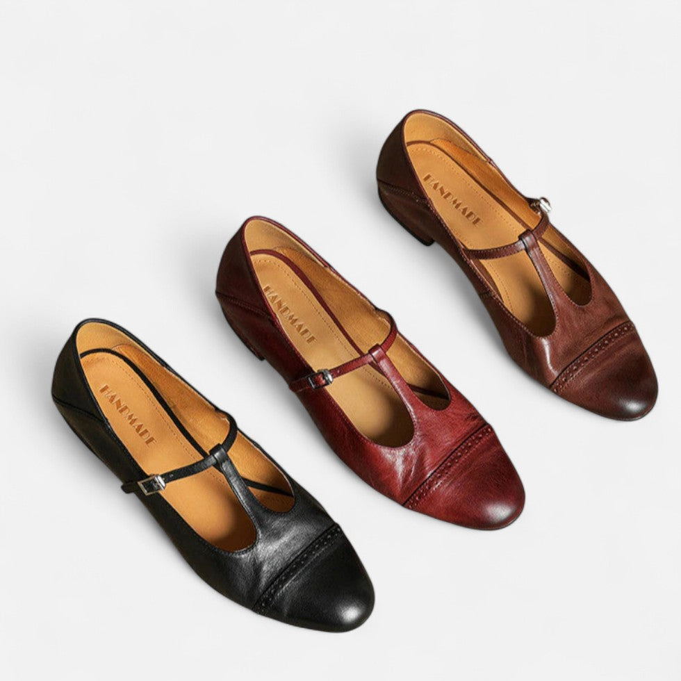 Elegante Flats mit Vintage Riemchen für Damen