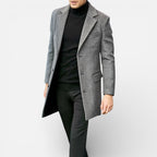 Herren Wollmantel mit klassischem Schnitt und Reverskragen