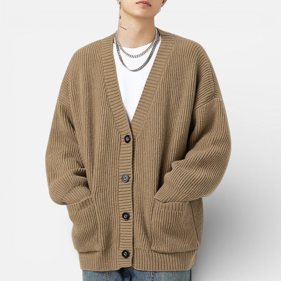 Damen Strickcardigan mit Knopfleiste und aufgesetzten Taschen