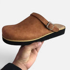 Clogs med spænde og profilsål