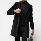 Herren Wollmantel mit klassischem Schnitt und Reverskragen
