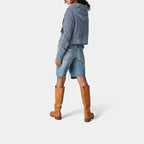 Damen Waffelstrick Kapuzenjacke