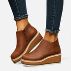 Plateau Stiefelette für Damen