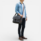 Umhängetasche mit Überschlag und Laptopfach