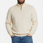 Herren Kaschmir Halb-Zip Pullover