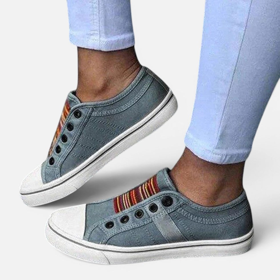 Slip on-sneakers til damer med elastikindsats