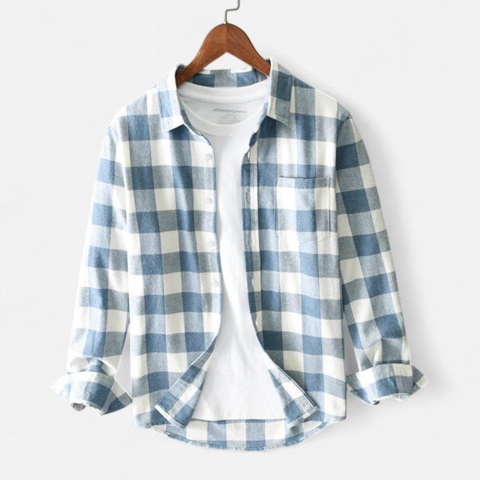 Kariertes Flanellhemd mit Langarm