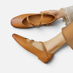Orthopedic Ballerina Flats Strappy Round Toe