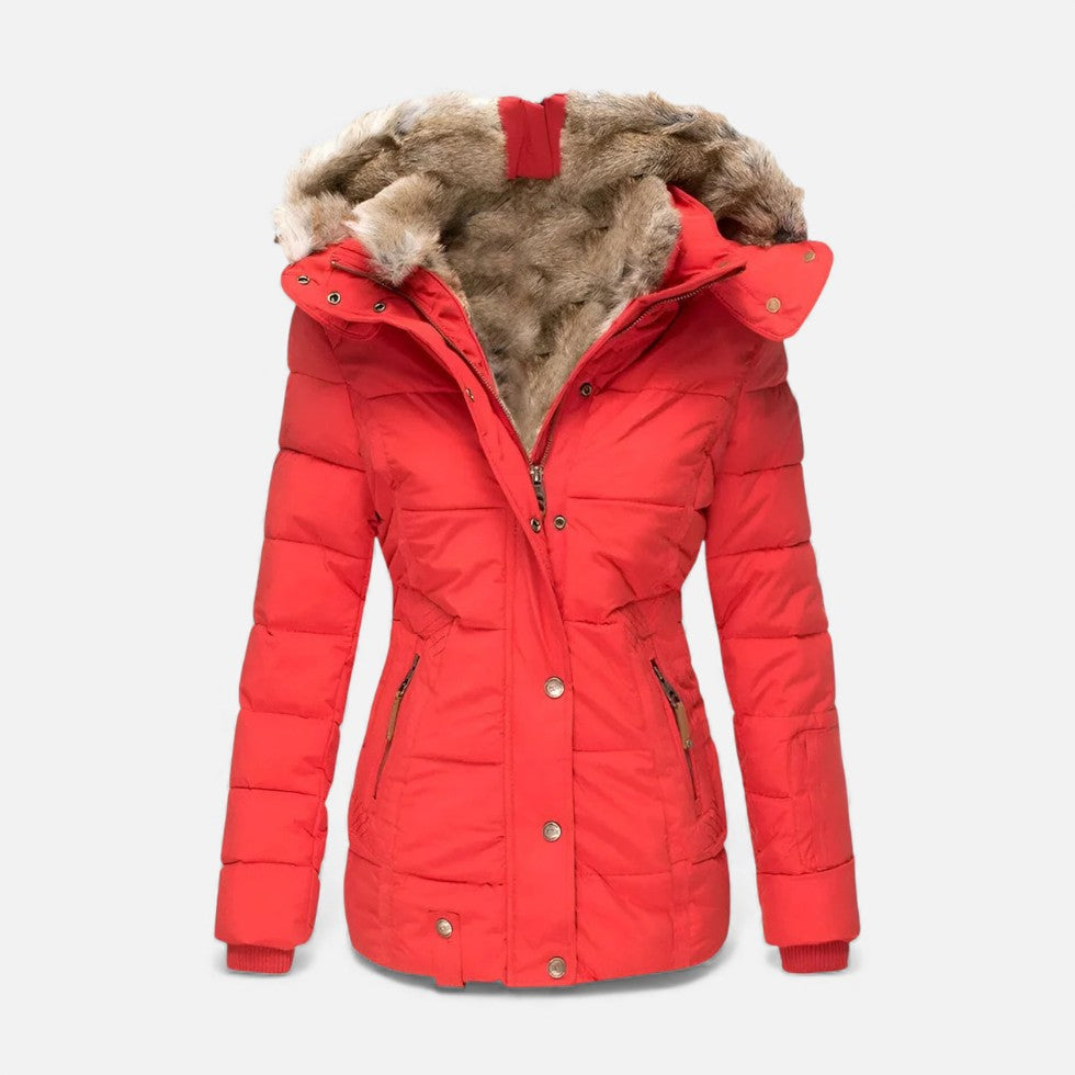 Damen Winterjacke mit Fellkapuze