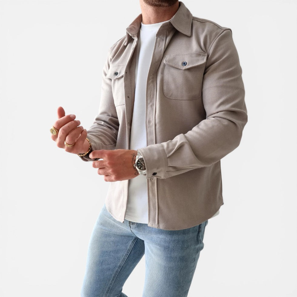 Overshirt skjortejakke med brystlommer