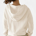 Damen Waffelstrick Kapuzenjacke