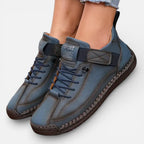 Ortopædiske damesneakers med velcro og snørebånd