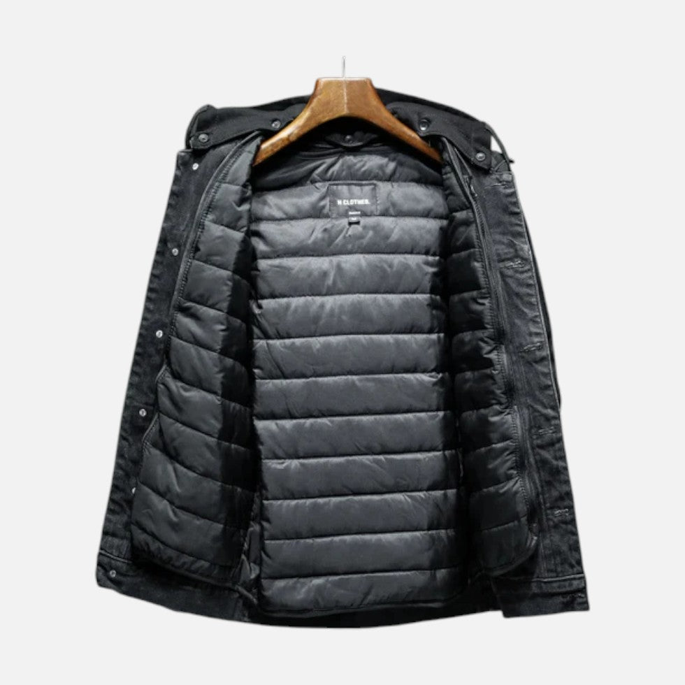 Jeansjacke mit Kapuze und herausnehmbarer Weste