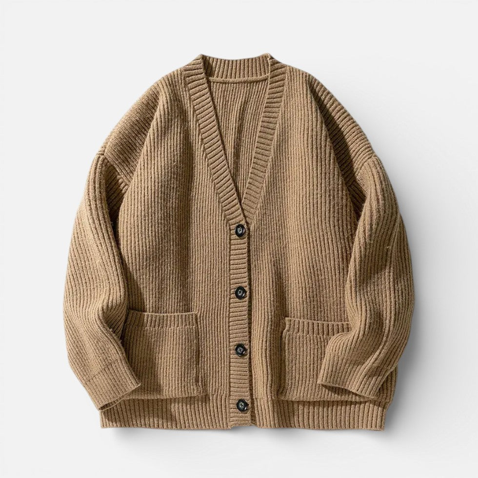 Damen Strickcardigan mit Knopfleiste und aufgesetzten Taschen