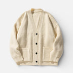 Damen Strickcardigan mit Knopfleiste und aufgesetzten Taschen