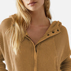 Damen Waffelstrick Kapuzenjacke