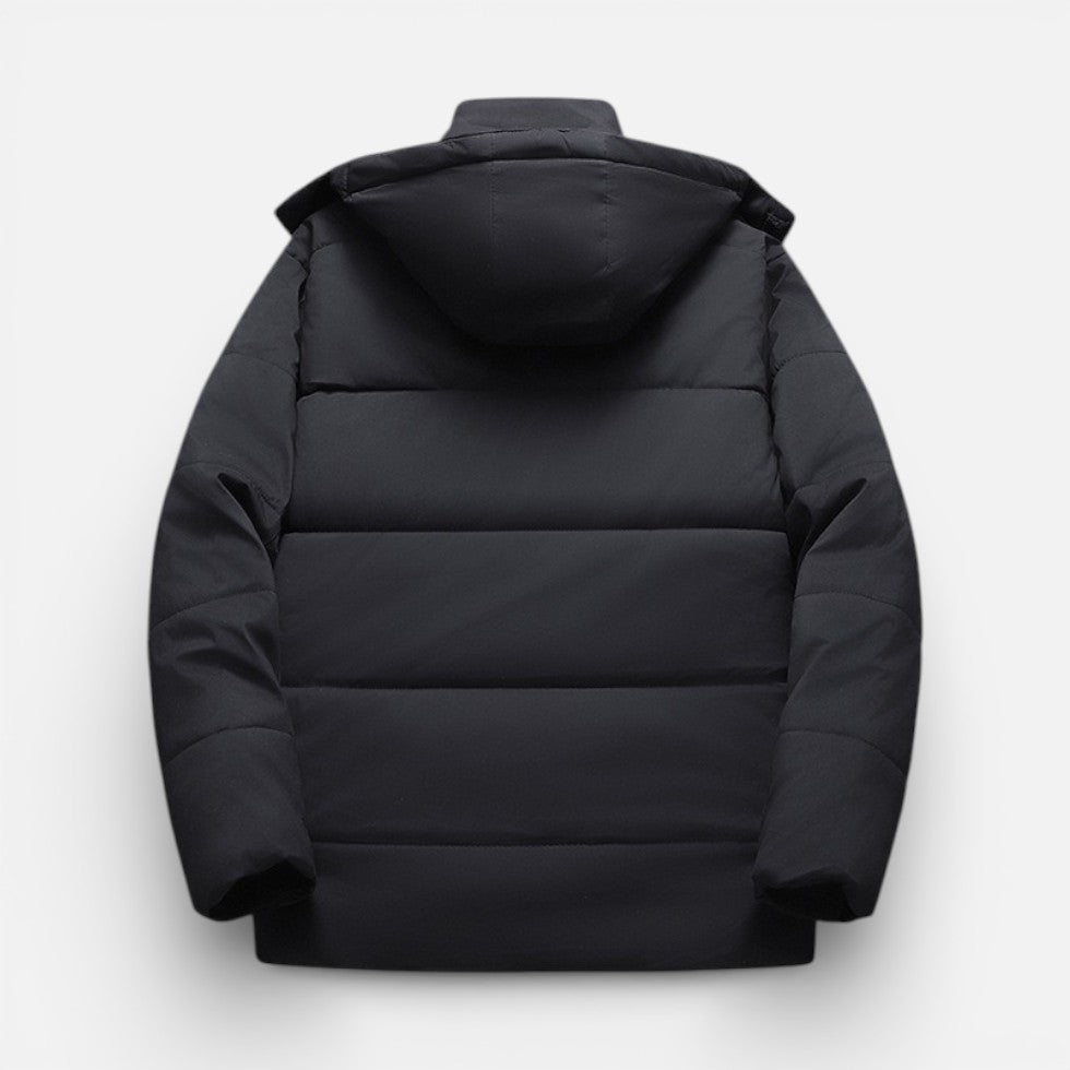 Herren Winterjacke mit Kapuze und warmem Innenfutter