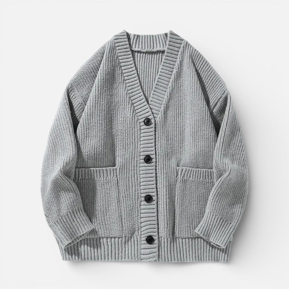 Damen Strickcardigan mit Knopfleiste und aufgesetzten Taschen