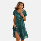 Luftiges Sommerkleid mit kurzen Ärmeln für Damen