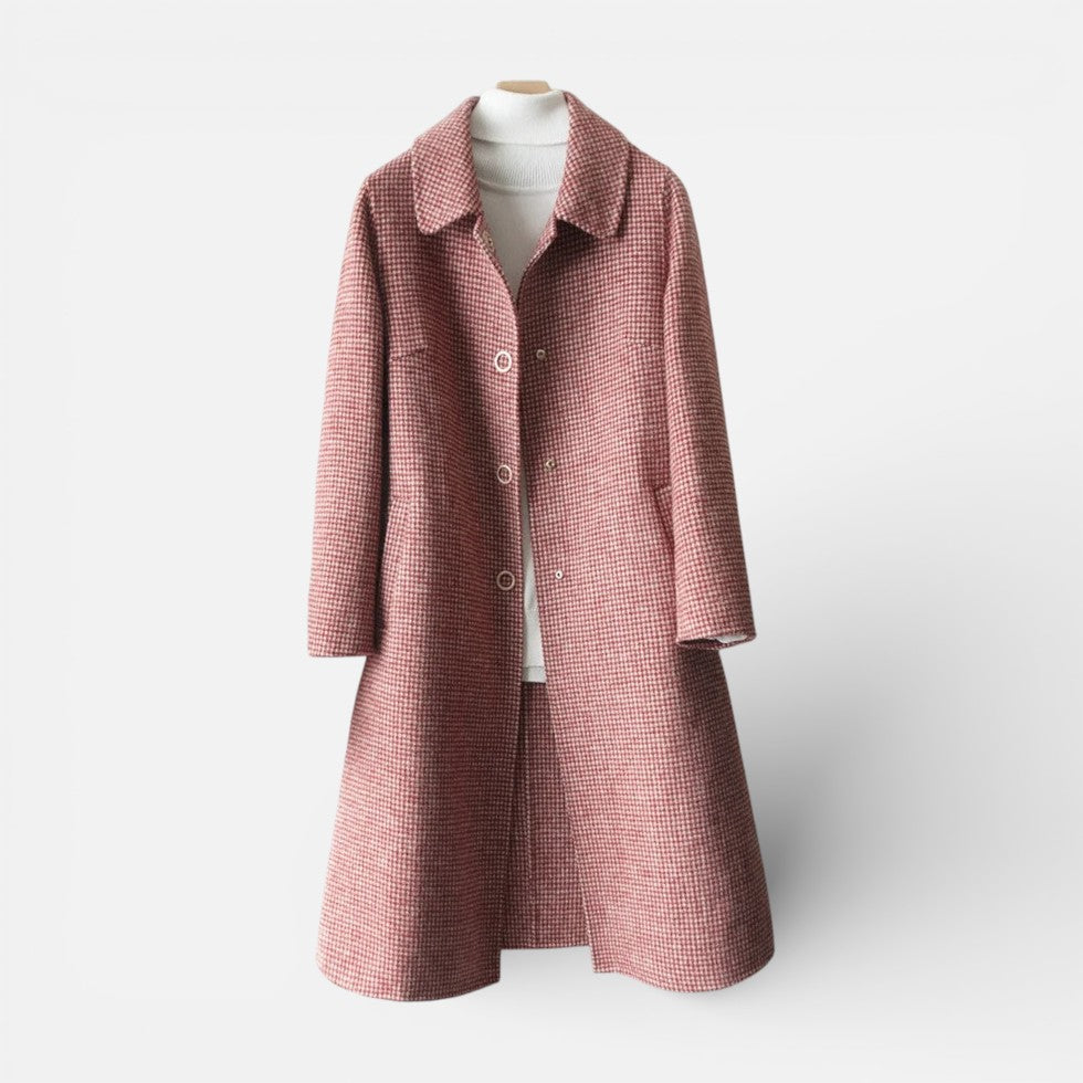 Damen Mantel mit Knopfleiste und klassischem Kragen