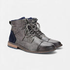 Schnürstiefeletten für Herren mit Strukturleder