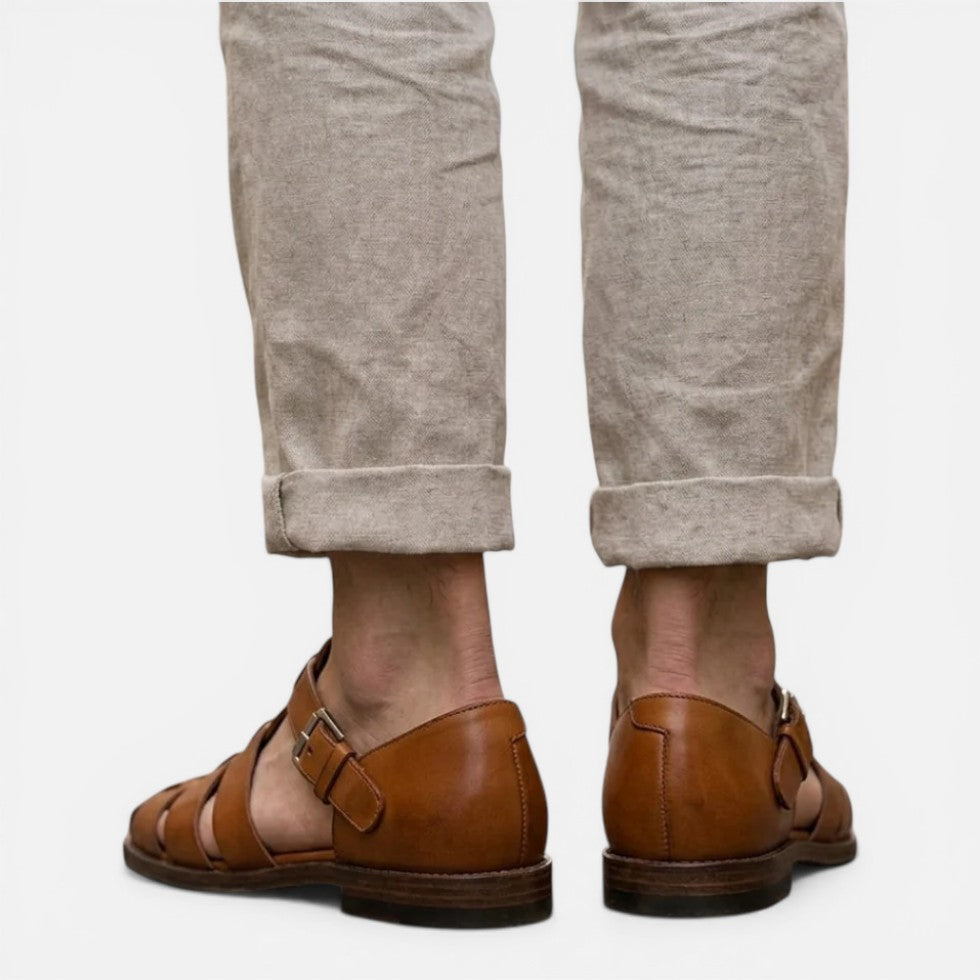 Herresandaler med rem og spænde