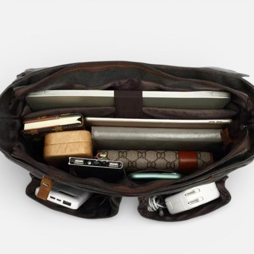 Umhängetasche mit Überschlag und Laptopfach