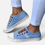 Slip on-sneakers til damer med elastikindsats