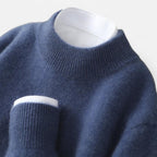Cashmere wool sweater with crew neck