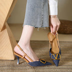 Damen Slingpumps mit zarter Riemchenform