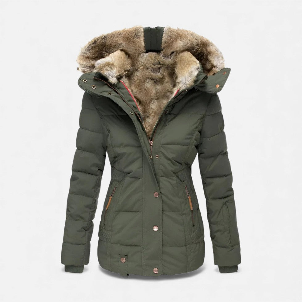 Damen Winterjacke mit Fellkapuze