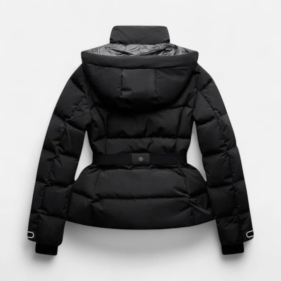 Taillierte Damen Steppjacke mit Kapuze