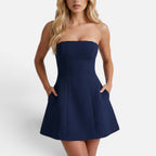 Damen Bandeau Minikleid figurbetont