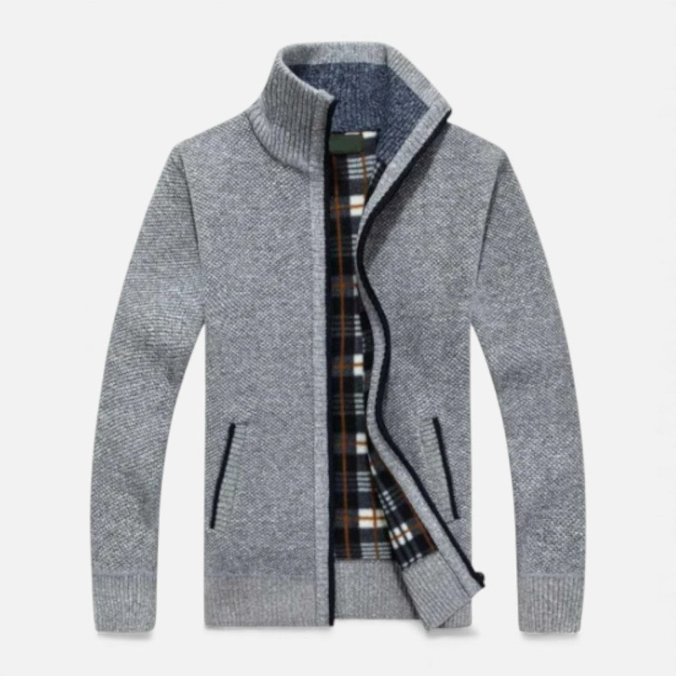 Herren Strickjacke mit Fleecefutter