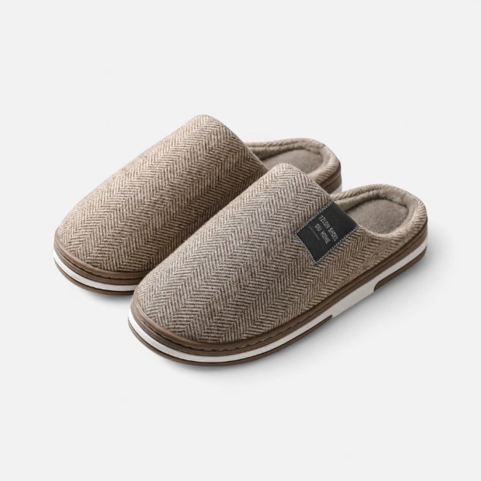 Padded slippers with soft insole