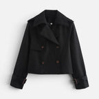 Kurze Trenchjacke mit Doppelknopfleiste