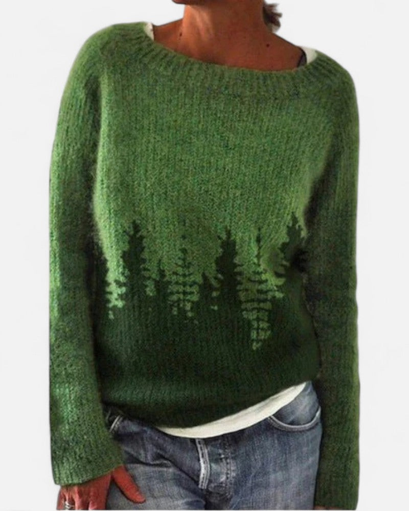 Strickpullover mit mehrfarbigem Norwegermuster