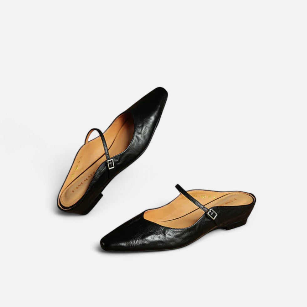 Mules mit Riemchen und spitzer Zehenpartie für Damen