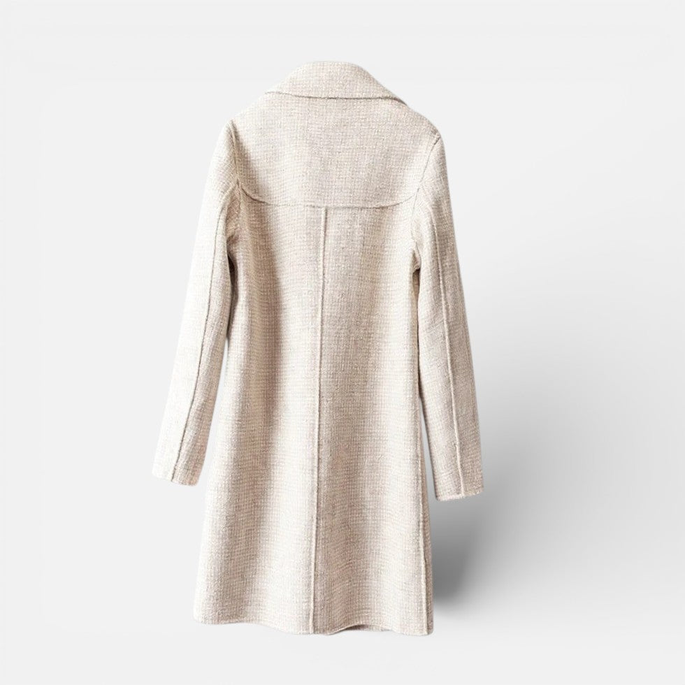 Damen Mantel mit Knopfleiste und klassischem Kragen