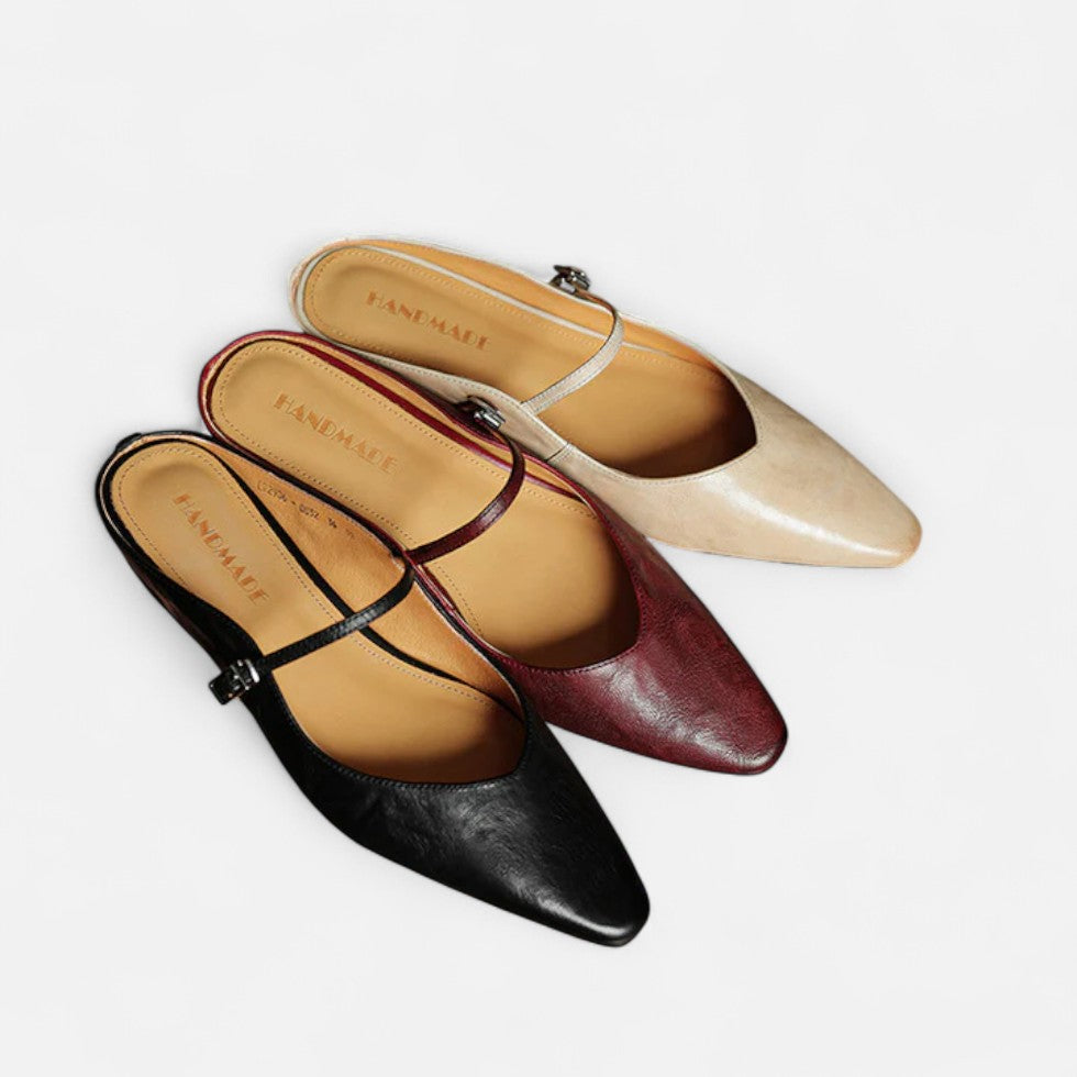 Mules mit Riemchen und spitzer Zehenpartie für Damen