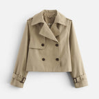 Kurze Trenchjacke mit Doppelknopfleiste