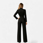 Eleganter Damen Jumpsuit mit Anzugkragen