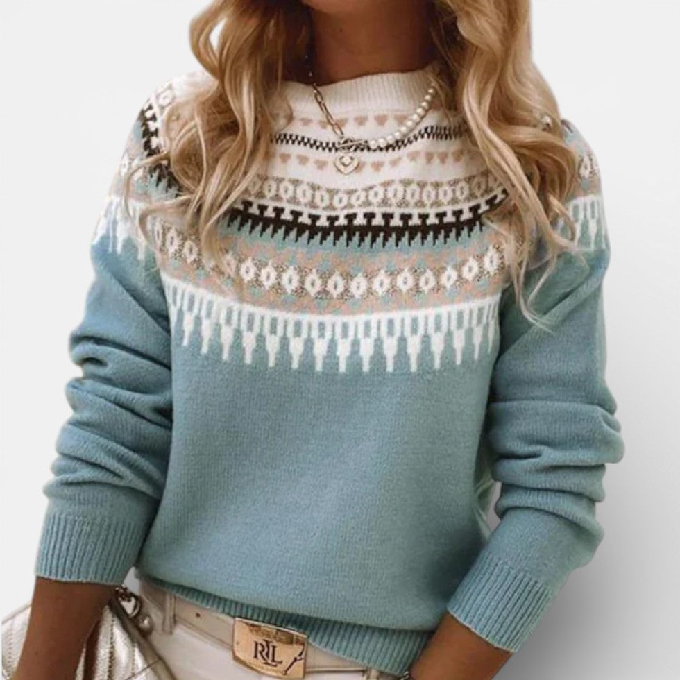 Damen Strickpullover mit dekorativem Muster