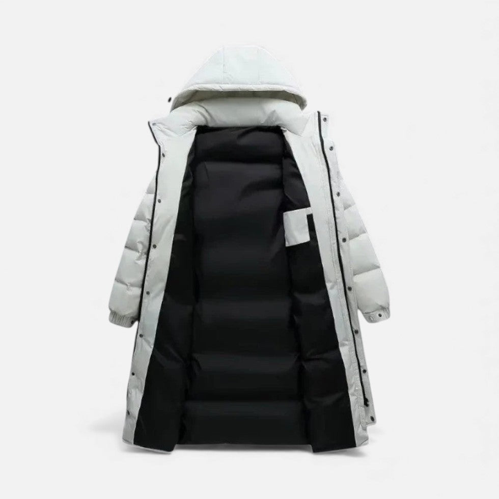 Langer wattierter Wintermantel