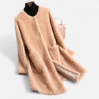 Kuscheliger Oversize Damen Mantel mit Teddyfelloptik